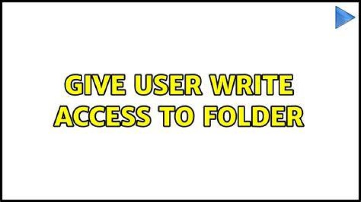 Give user write access to folder [duplicate]