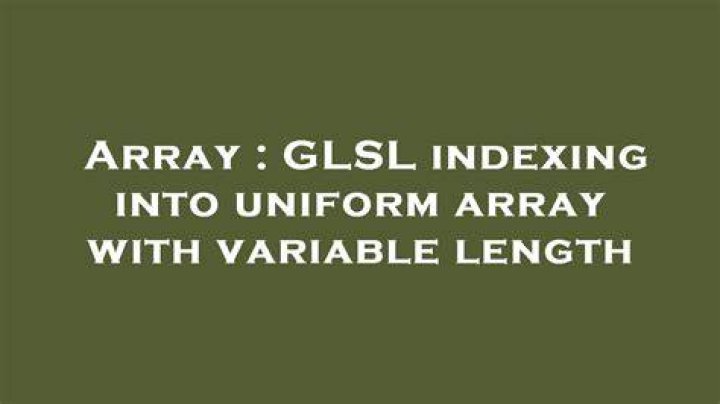 GLSL for-loop array index