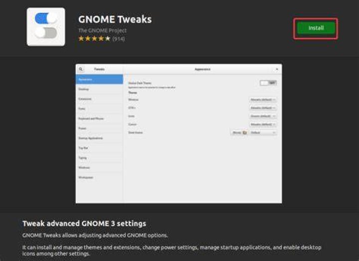 Gnome Tweak Tool Config