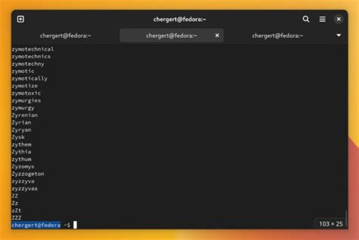 gnome-terminal screenshot - default