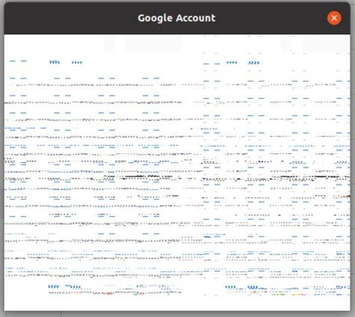 Google Account garbled text
