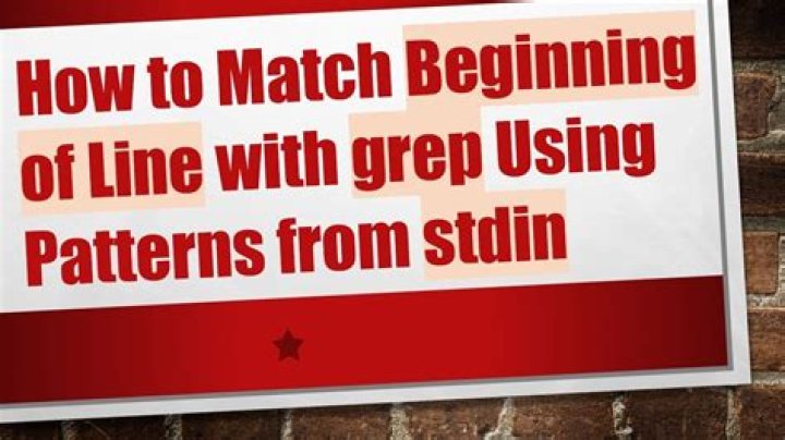 Grep beginning of line