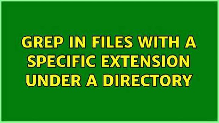 Grep in files with a specific extension under a directory