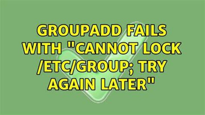 groupadd fails with 