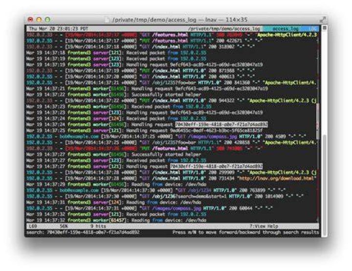 GUI for watching logs (tail and grep)