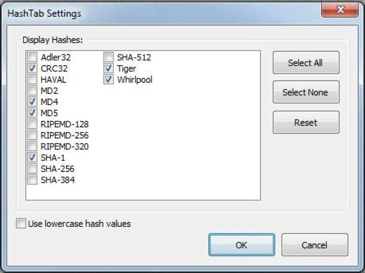 HashTab screenshot
