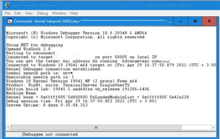 Having a proxy machine with Windows KDNET kernel debugging?