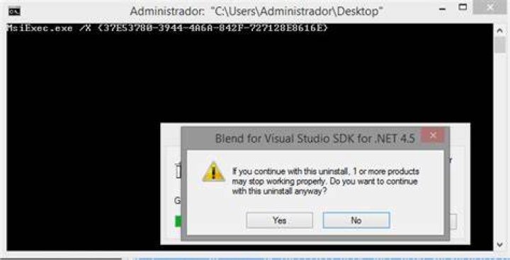 Having trouble uninstalling software with msiexec quietly
