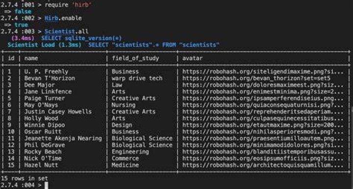 Hirb doesn't work at all in rails console