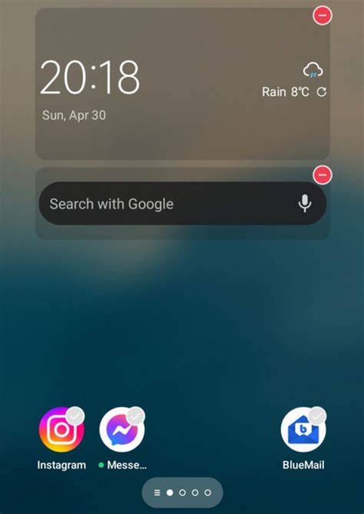 Home screen