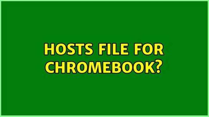 Hosts file for Chromebook?