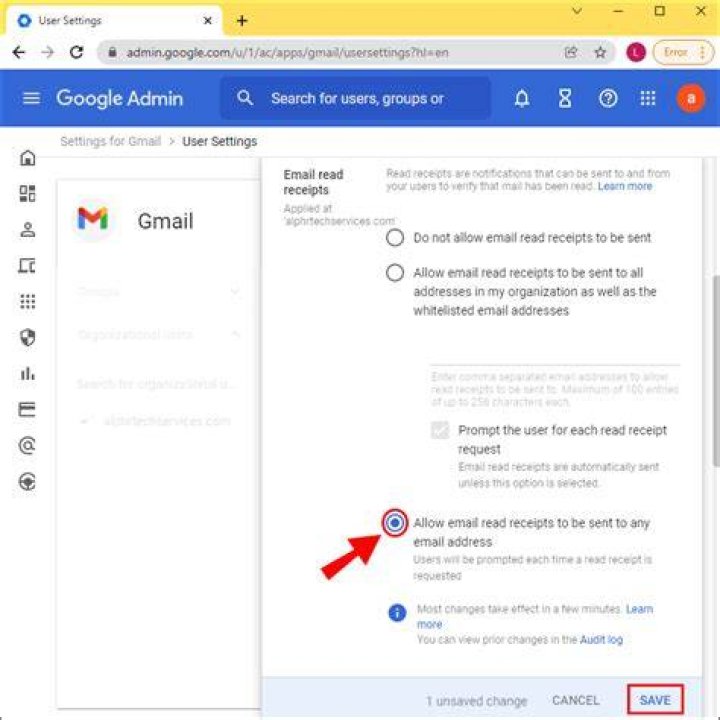 How can I check if an old email I sent has been opened by the recipient?