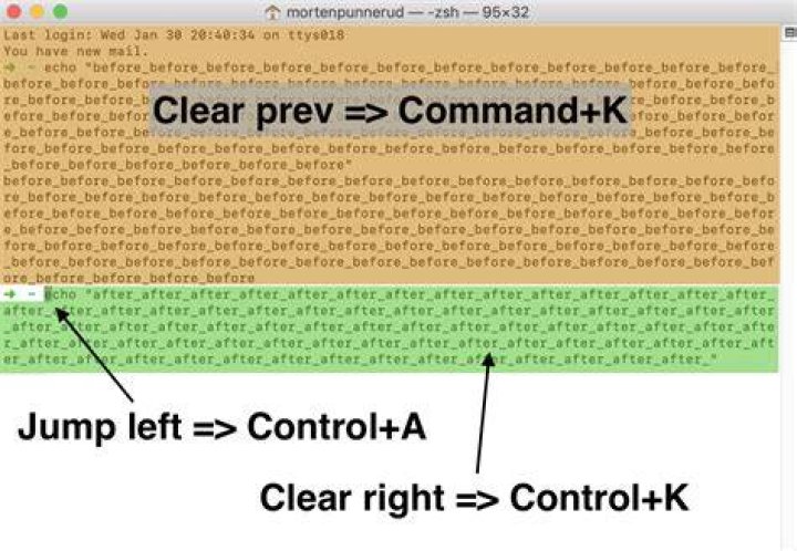How can I clear previous output in Terminal in Mac OS X?