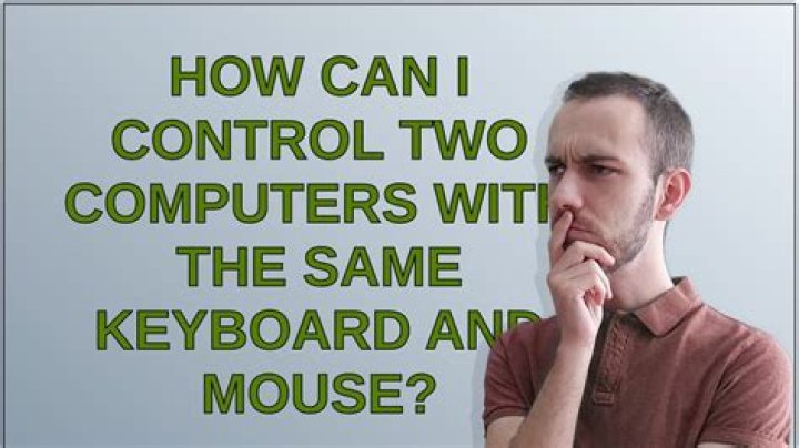 How can I control two computers with the same keyboard and mouse?
