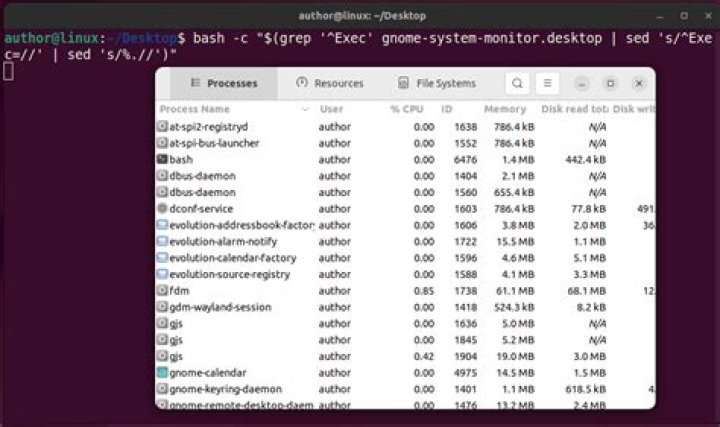 How can I do command substitution in a .desktop file?