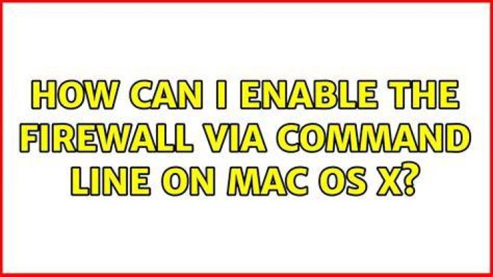How can I enable the firewall via command line on Mac OS X?