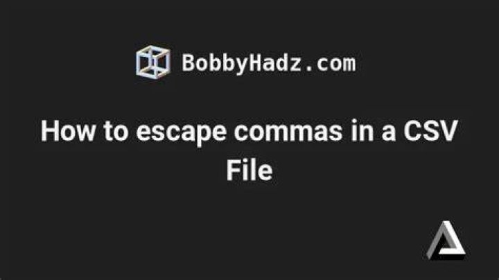 How can I escape commas in a CSV file?