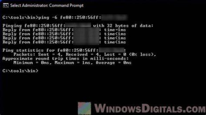 How can I get windows to release an IPv6 address