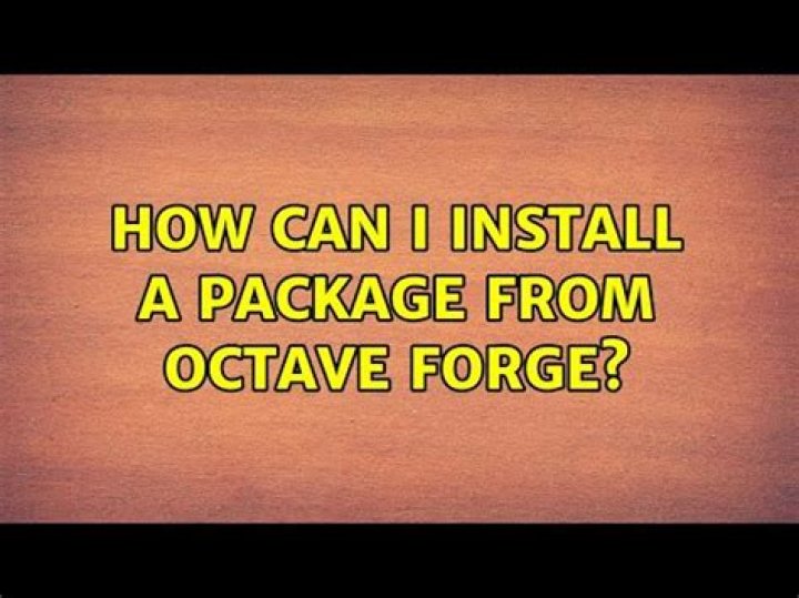How can I install a package from Octave Forge?