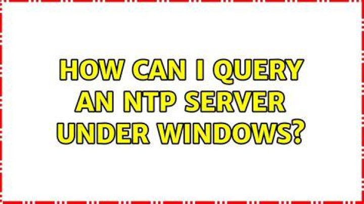 How can I query an NTP server under Windows?