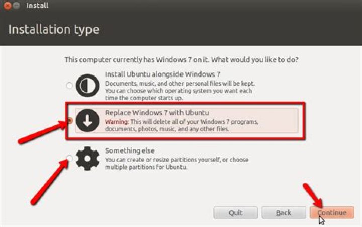 How can I replace Windows with Ubuntu?