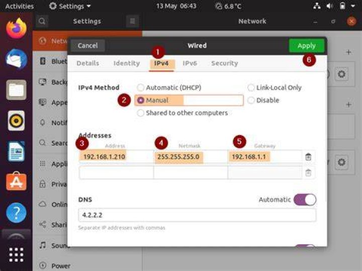 How can I set a static ip on a fresh installation of ubuntu 20.04 on my raspberry pi?