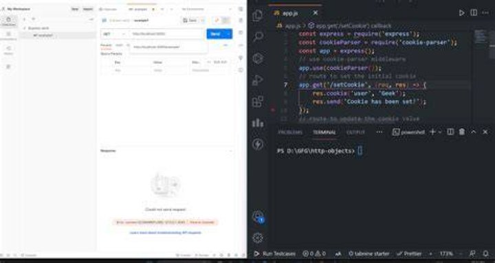 How can I set cookie in node js using express framework?