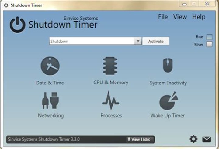 How can I shut down the PC after specified amount of time?