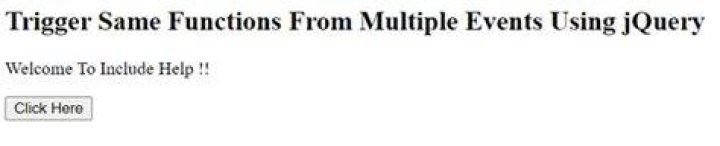How can I trigger the same function from multiple events with jQuery?