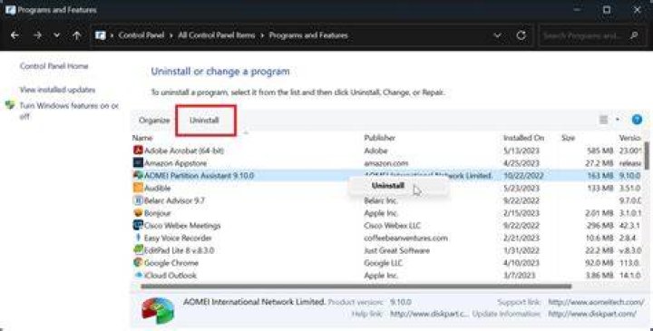 How can I uninstall software?