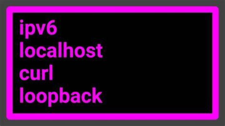 How can I use curl with ::1 for ipv6 based loopback?