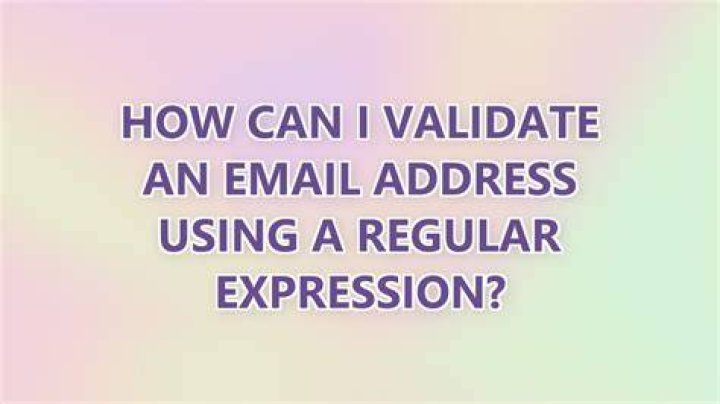 How can I validate an email address using a regular expression?
