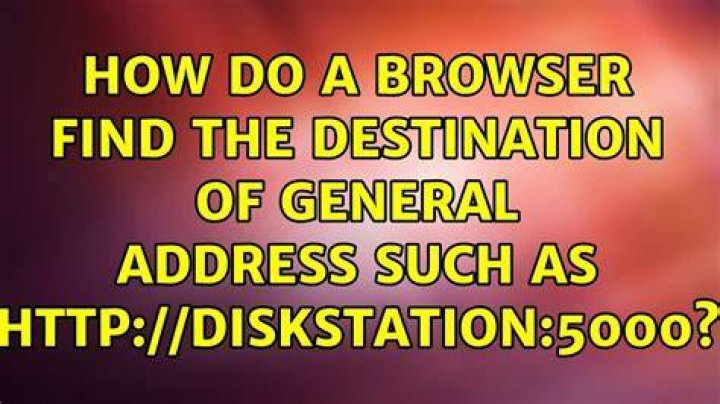 How do a browser find the destination of general address such as http://diskstation:5000?
