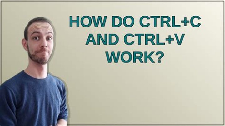 How do Ctrl+C and Ctrl+V work?