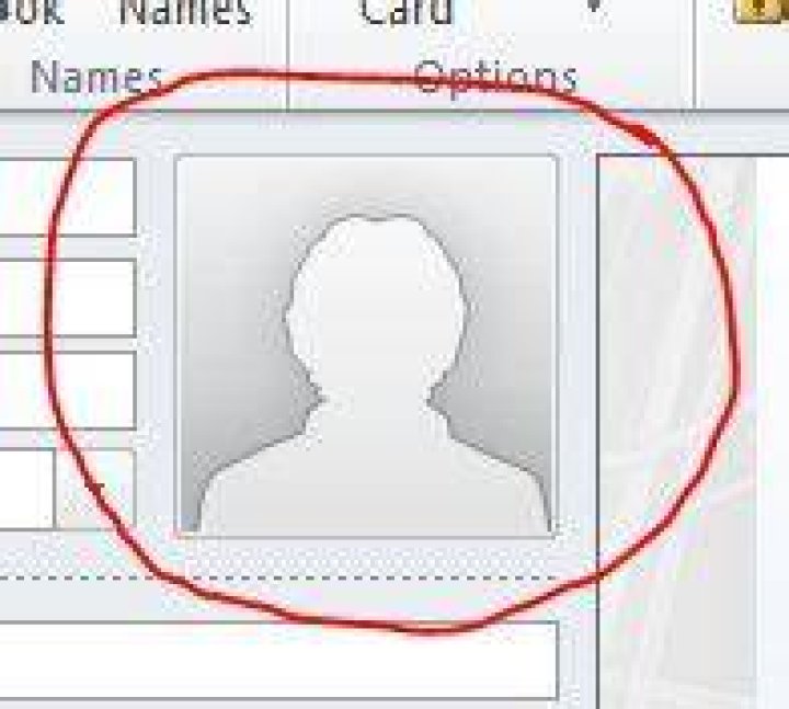 How do I add my photo to my account in Outlook 2010?