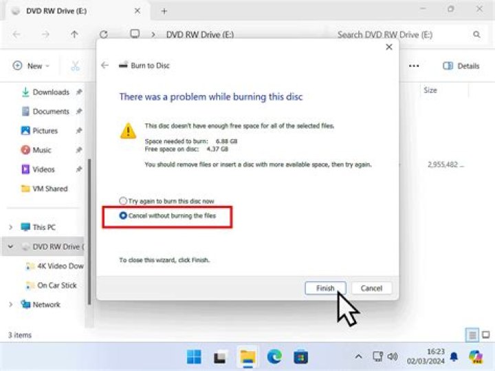 How do I burn a DVD with more than 3.8 GB data?