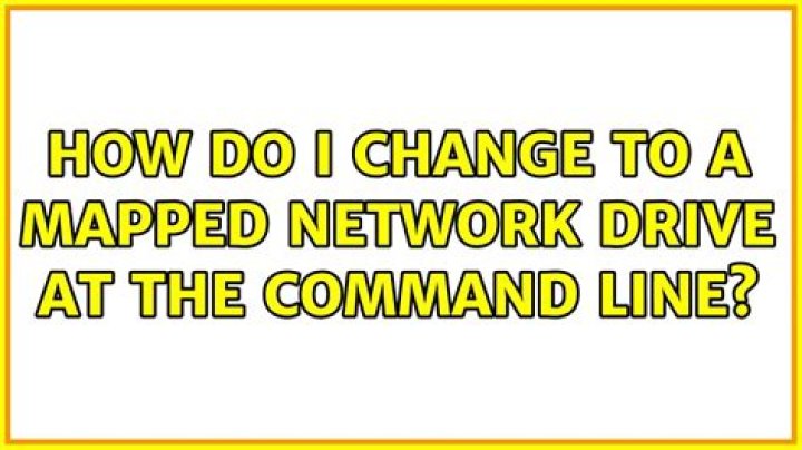 How do I change to a mapped network drive at the command line?