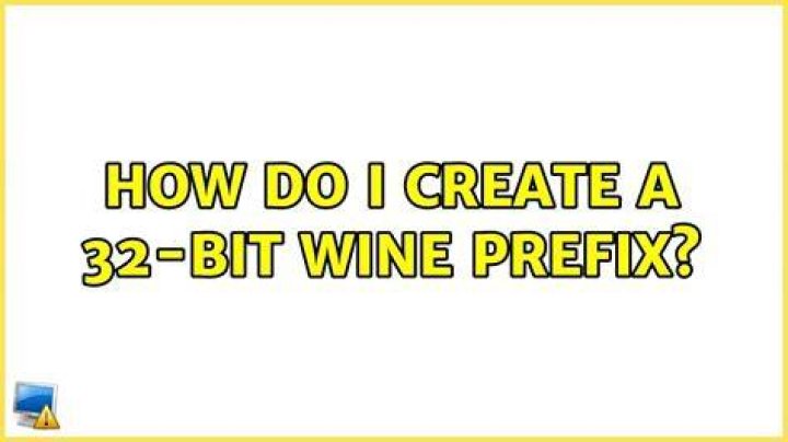 How do I create a 32-bit WINE prefix?