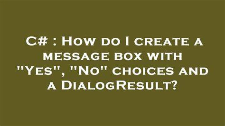 How do I create a message box with 