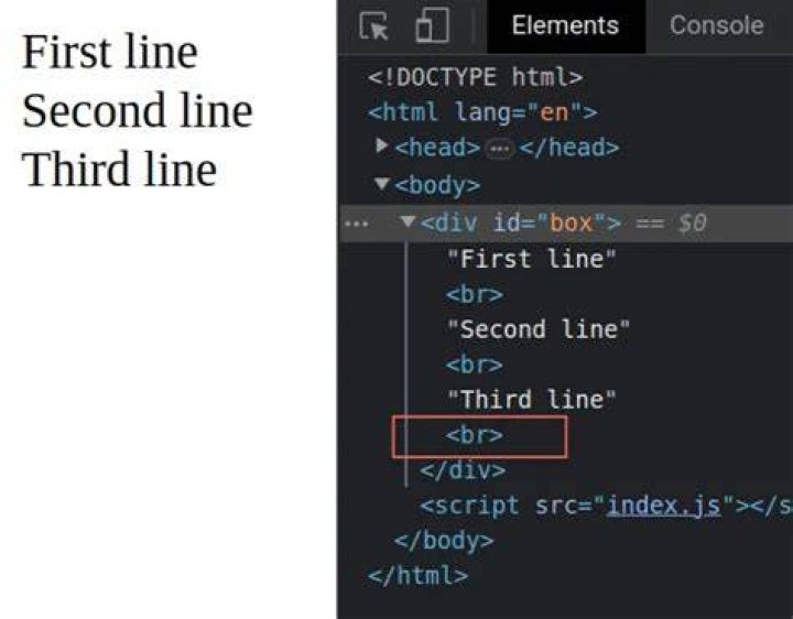 How do I create a new line in Javascript?