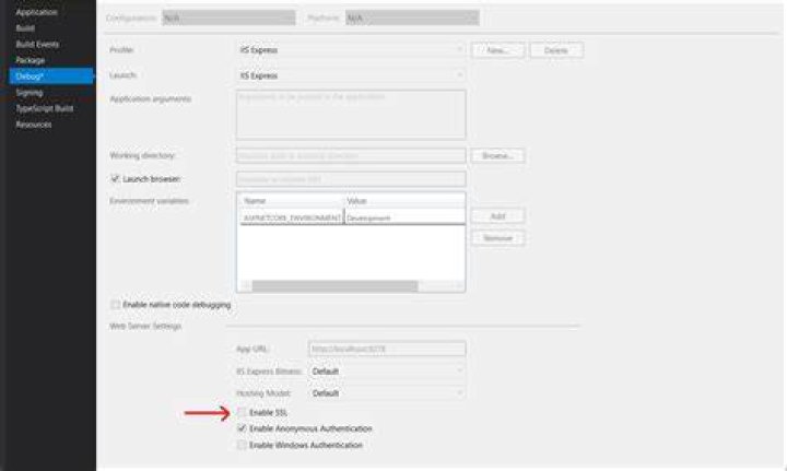 How do I disable HTTPS in ASP.NET Core 2.1 + Kestrel?