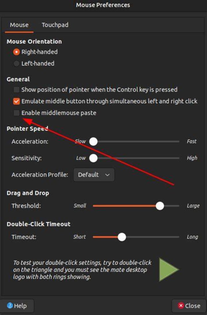 How do I disable middle mouse button click paste?