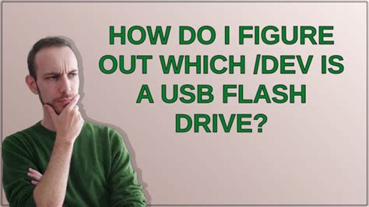 How do I figure out which /dev is a USB flash drive?