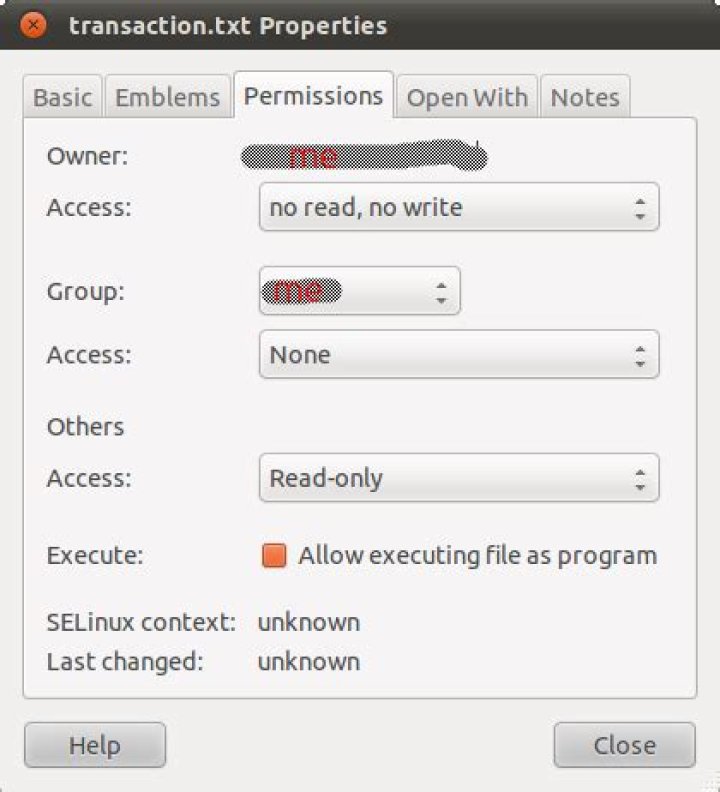 How do I generate a file with suitable permissions using sprintf() & write()?