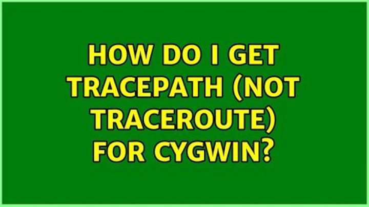 How do I get tracepath (not traceroute) for cygwin?