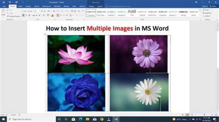 How do I insert multiple images into Word in order?
