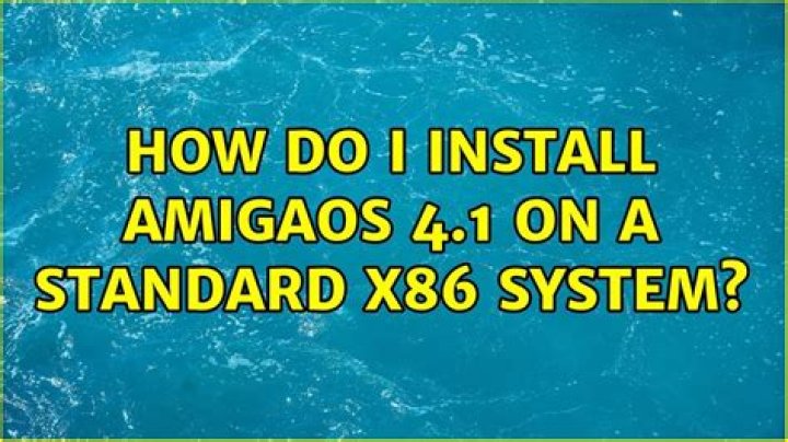 How do I install AmigaOS 4.1 on a standard x86 system?