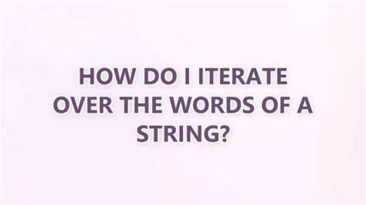 How do I iterate over the words of a string?