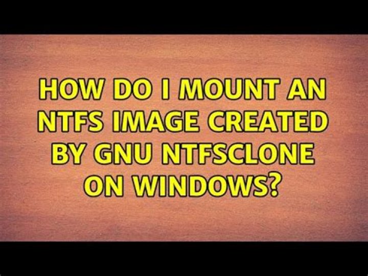 How do I mount an NTFS image created by GNU NTFSclone on Windows?