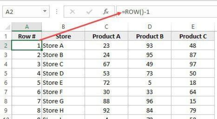 How do I number Excel rows with a prefix?
